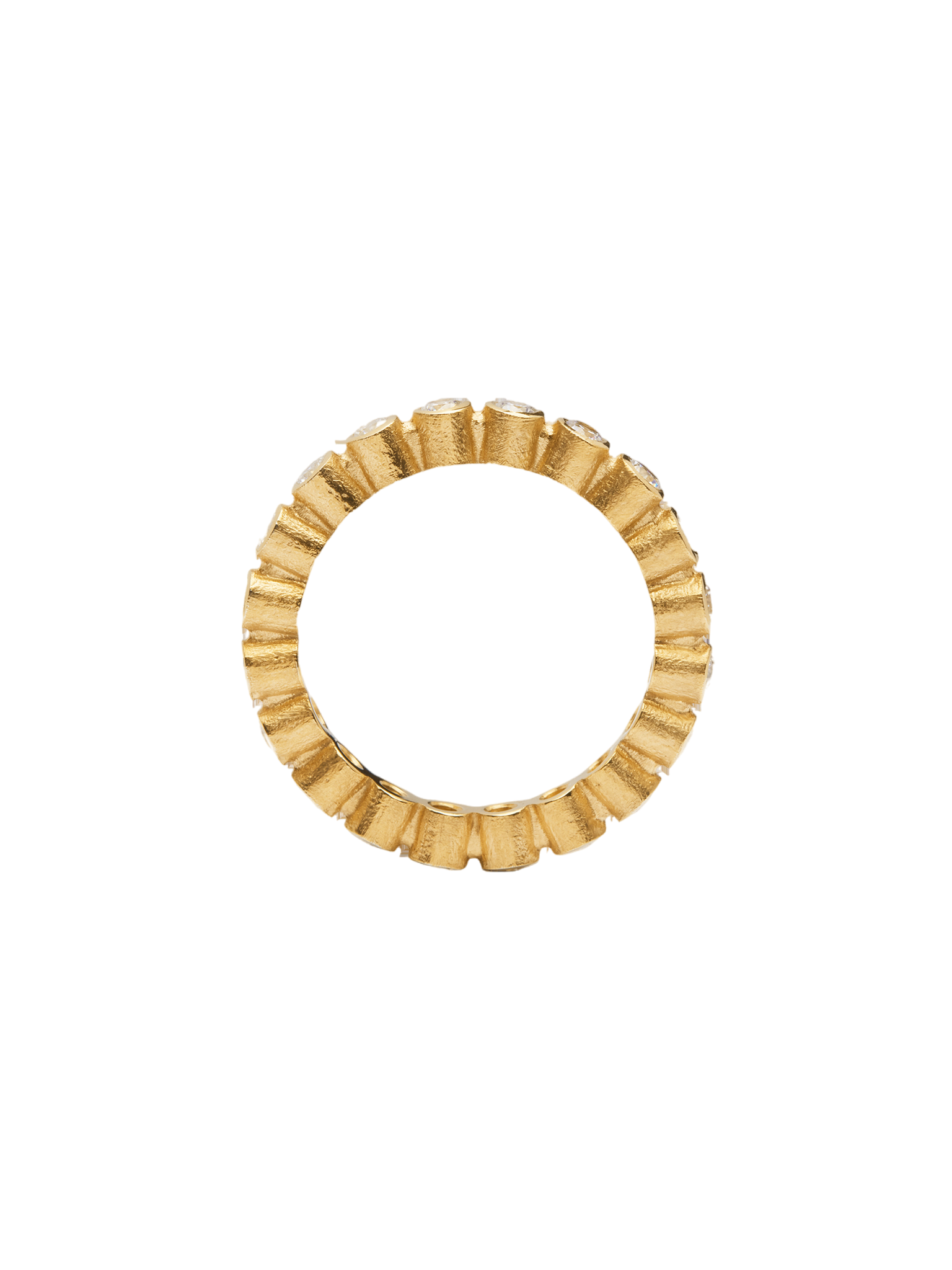 Ringo full eternity ring in 18k yellow gold with 0,80ct diamonds